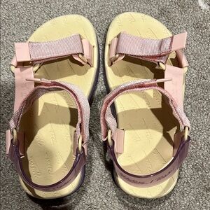 Melissa Pink and Purple Sandals with Adjustable Straps